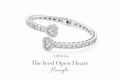 The Iced Open Heart Bangle