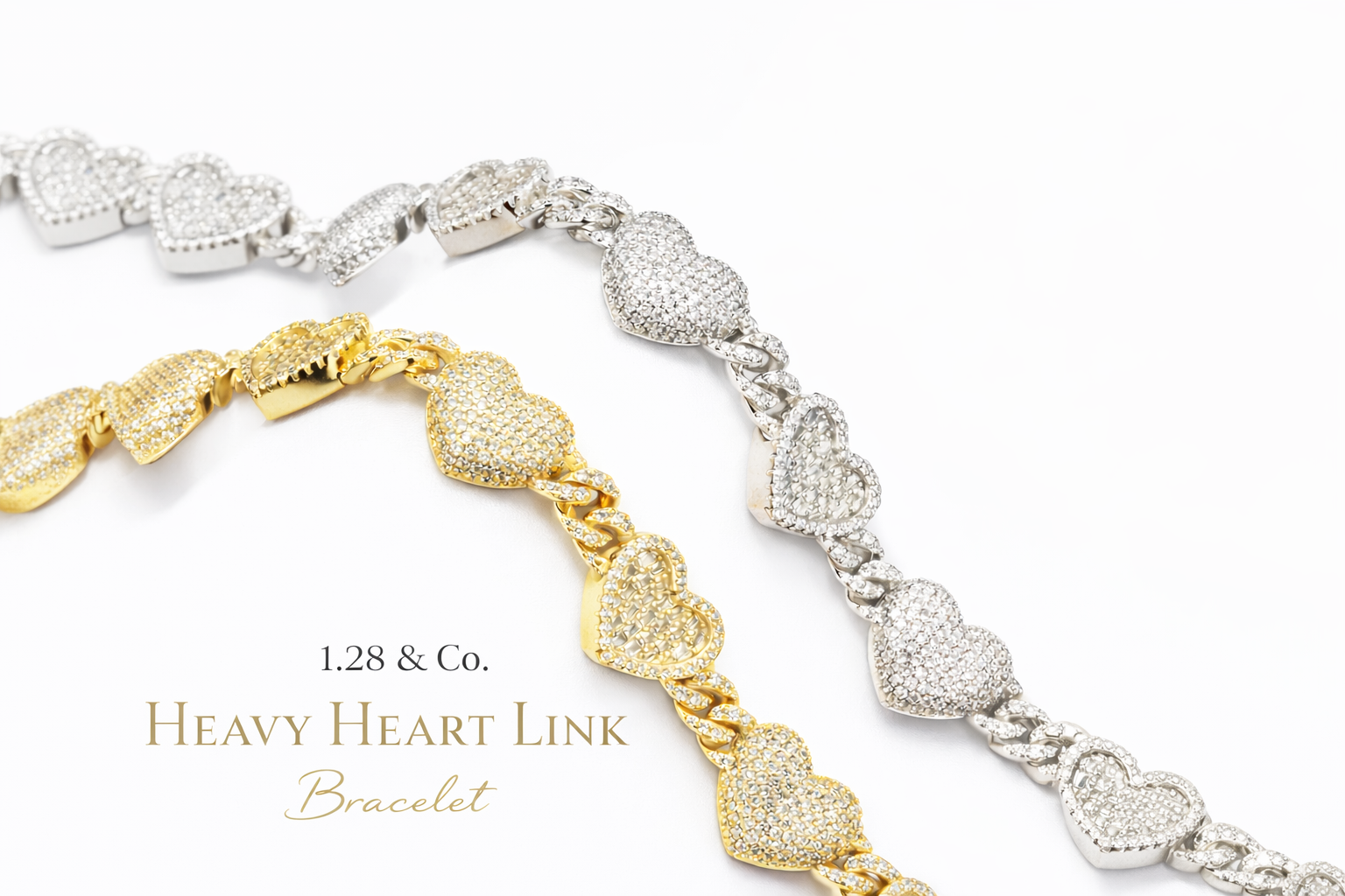 Heavy Heart Link Bracelet